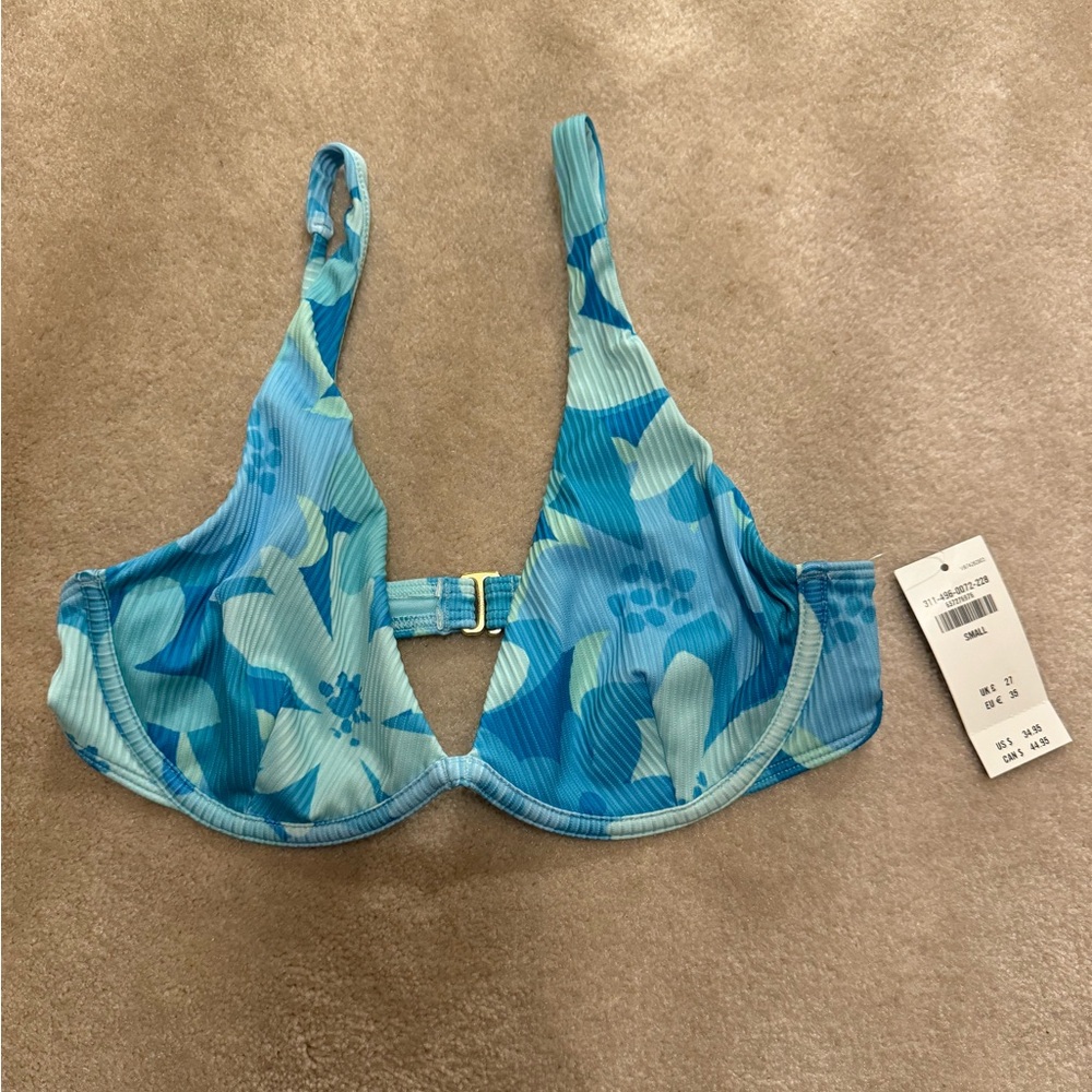 Hollister Ribbed Plunge Underwire Bikini Top